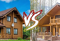 Какой дом выгоднее построить: из бруса или бревна?